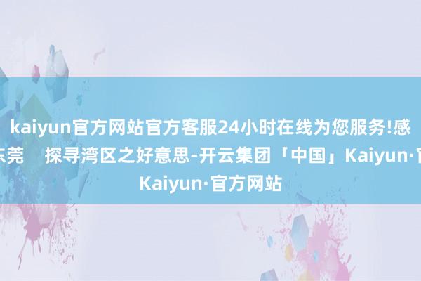 kaiyun官方网站官方客服24小时在线为您服务!感悟潮水东莞 探寻湾区之好意思-开云集团「中国」Kaiyun·官方网站